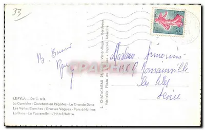 Le Pyla — Widok panoramiczny — L. Chatagneau, n°33 — Rewers