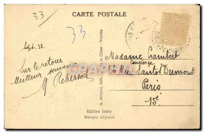 Saint-Émilion (Gironde) — Wschodnia brama katedry kolegiackiej — wydawnictwo Gaby — Rewers