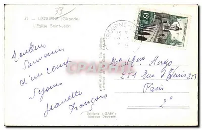 A Igreja de São João — Libourne (Gironde) — Éditions Gaby — Verso