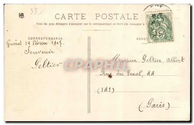Libourne — Vue des Palus d'Arveyres et du Port du Noyer — Henry Guellier, 31, 42 bis et 44, rue l'onneuve — Verso