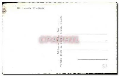 Ludmilla Tcherina — retrato — Estúdio H, Paris — Verso