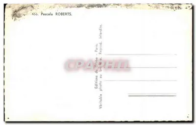 Półnowoczesna pocztówka Aktor Aktorka Kino Pascale Roberts — Rewers