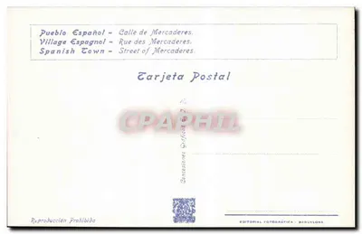 Pueblo Español — Ulica Mercaderes — Editorial Fotográfica - Barcelona, n° B-47 — Rewers