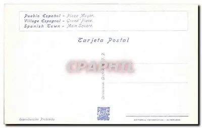 Plaza Mayor — widok z arcusów — Wydawca J. B. (B-5) — Rewers