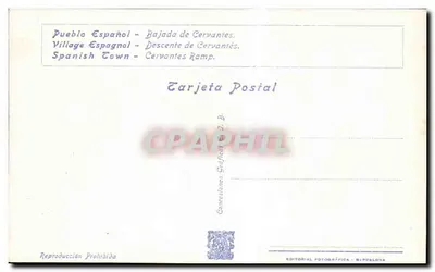 Widok z uliczki w Barcelonie — Międzynarodowa Wystawa w Barcelonie 1929 — Graphil B-2 — Rewers