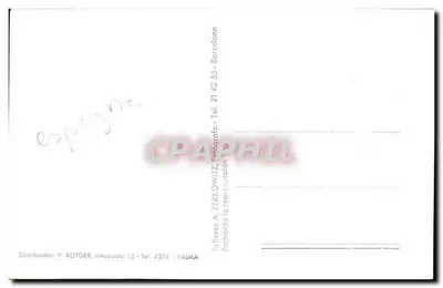 Palma (Mallorca) — Paseo Marítimo em direção a Bellver — editor Zerkowitz, n° 845 — Verso