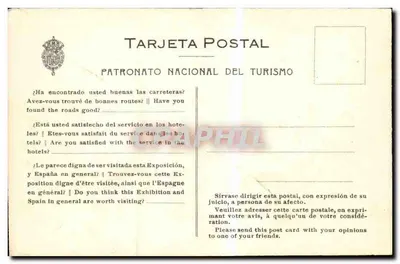 Pueblo Español — Festyn na Placu Mayor — Międzynarodowa Wystawa w Barcelonie — Rewers