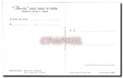 Barcelona — Plac Cataluña — Iberia Líneas Aéreas de España — Rewers