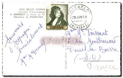 Villaggio delle Alpi Pirenaiche — Frontiera Francese-Spagnola — Editore E.C. Phil. n° 3 — Verso