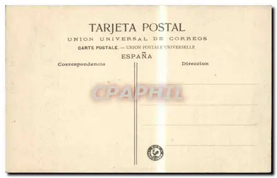 Fuenterrabia - A Porta — porta de entrada com brasão e inscrição — editor Union Universal de Correos — Verso