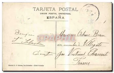 San Sebastián — Algemene uitzicht van Pasages — Uitgave G. G. Galarra — Achterkant
