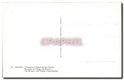 Córdoba — Mezquita i Panna Faroles — Héliotypia Artística Española - Madryt — Rewers