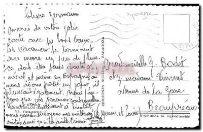 Vallcarlos — widok panoramiczny — Wydawnictwo Siciñas, Zaragoza — Rewers
