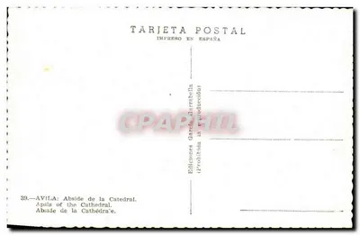 Avila — Abside da Catedral — Ediciones Garrabella, n° 39 — Verso