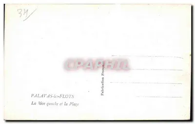 Palavas-les-Flots — Left Bank i Plaża — Wydawnictwo Francuskie — Rewers