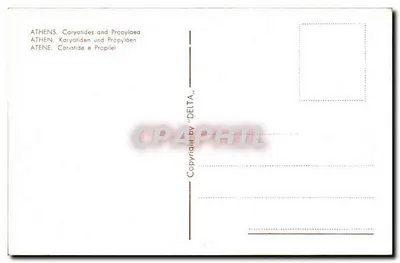 Ateny — Karyatidy i Propylaje — Delta, n°16 — Rewers