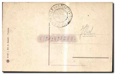 Gondola e panorama di VENEZIA con il Campanile di S. Marco — Ed. G. Zanetti, n° 31129 — Verso