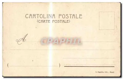 Napoli-Panorama — wizja wulkanu Wезuwa w erupcji — wydawca E. Ragozino, Neapol — Rewers