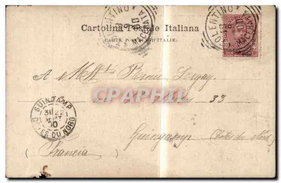 Cavalo de Umberto I, trajado em luto — L. Cortessa, Roma — Cartolina Postale Italiana — Verso