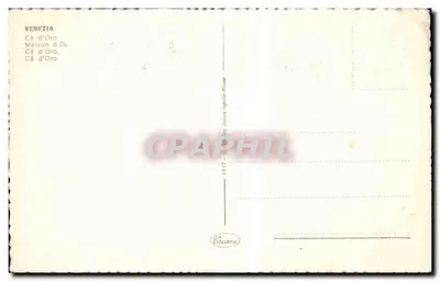 Wenecja — Widok Pałacu Cavalli-Franchetti (Cà d'Oro) — wydawca Cacani — Rewers