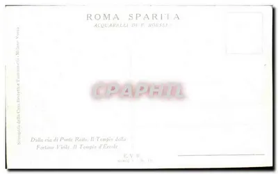 Roma Sparita — Akwarele F. Roeslera — seria I, nr 19 — Rewers