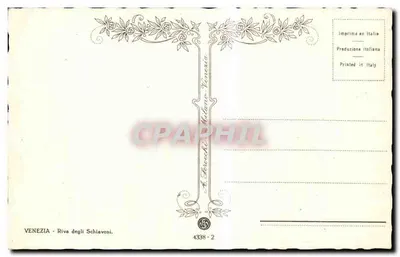 Wenecja - Riva degli Schiavoni — A. Brocchi, Wenecja, n° 4338-2 — Rewers
