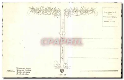 Venetië — Brug van de Zucht — A. Serocchi, nr. 4338-10 — Achterkant