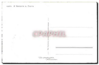 Vercorin s. Sierre — Widok ulicy z kościołem na tle — Fot. Klopfenstein, Szwajcaria — Rewers