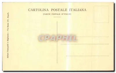 Castellammare di Stabia — Widok z zakładu造船 — Wydawca Tranypetti, Neapol — Rewers