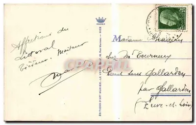 Grimaldi-Ventimiglia — Ponte San-Luigi, Fronteira Italiana — Edições d'Art Munier — Verso