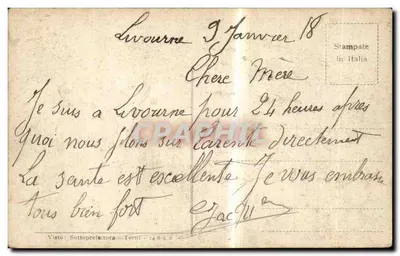 Livorno - Piazza Vittorio Emanuele — wydawca Terni, nr 6007 — Rewers
