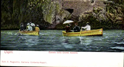Capri — Entrada da Grotta Azzurra — Edit. E. Ragozino, Galleria Umberto-Napoli