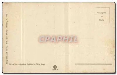 Dwie damy przy jeziorze — widok z Villa Reale — Wydawca E. Jopson — Rewers