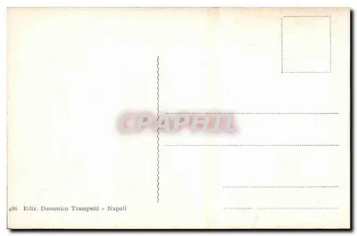 Nápoles - Dalla Rotonda di Via Caracciolo — vista do porto com o Vesúvio no fundo — editor Domenico Trampetti, n° 486 — Verso