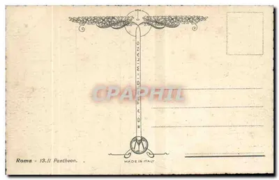 Rzym - Pantheon — wydawca OZAL MILLE - D. A. O. M. — Rewers