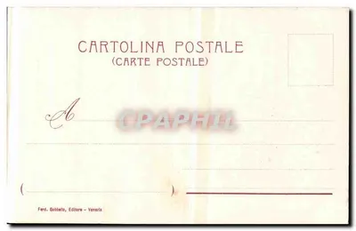 Wenecja - Most Rialto — widok kanału z łódkami — Ferd. Gobbeto, Wenecja — Rewers