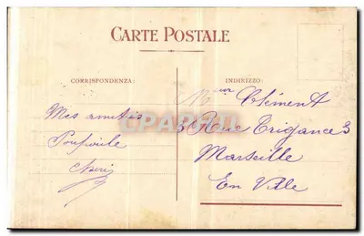 Eração do Vesúvio — República Francesa — selo de 5c — Verso