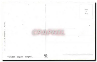 Vêneto - Lagoa - Bragozzi — A. Scrocchi, Milão — Verso