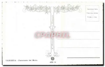 Venice — Panorama of the Molo — publisher A. Ferrochi, no. 4338-14 — Back