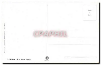 Wenecja — Rio della Fenice — Proprietà Artistica A. Scrocchi, Mediolan — Rewers