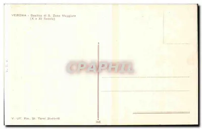 Verona - Basilique de S. Zeno Maggiore — Xe et XIe siècle — V.T.V. Uff. Rev. St. Terni 21-11-16 n°308 — Rewers