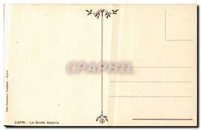 Capri - A Grotta Azzurra — Editor Domenico Trampetti, Nápoles — Verso