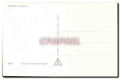 Napoli - Widok panoramiczny — Wydawnictwo Artystyczne Arte, Rzym, nr 67063 — Rewers