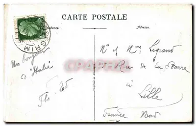 Grimaldi Ventimiglia — Granica włoska — Wydawca Verdi Torino, nr 481 — Rewers