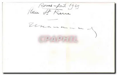 Place Saint-Pierre w Rzymie — widok z obeliskiem i kopułą — datowany kwiecień 1924 — Rewers
