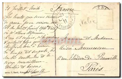 Moncenisio - Widok na Gran Scala (Walia Susa) — Stara pocztówka n°24751, wydawca A. Bardi — Rewers