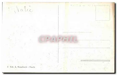 Villa Palmieri e panorama de Siesole — editor A. Brunelleschi, n°5 — Verso