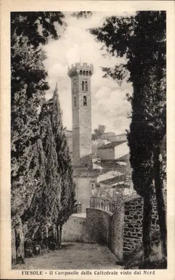 Fiesole — o campanário da catedral visto do norte — Edit. A. Brunelleschi n°1-4211