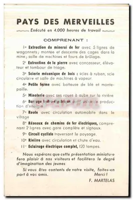 Pays des Merveilles — miniatuurmodel — F. Martelas — Achterkant