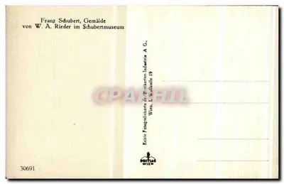 Franz Schubert — portret — W.A. Rieder, nr 30691 — Rewers